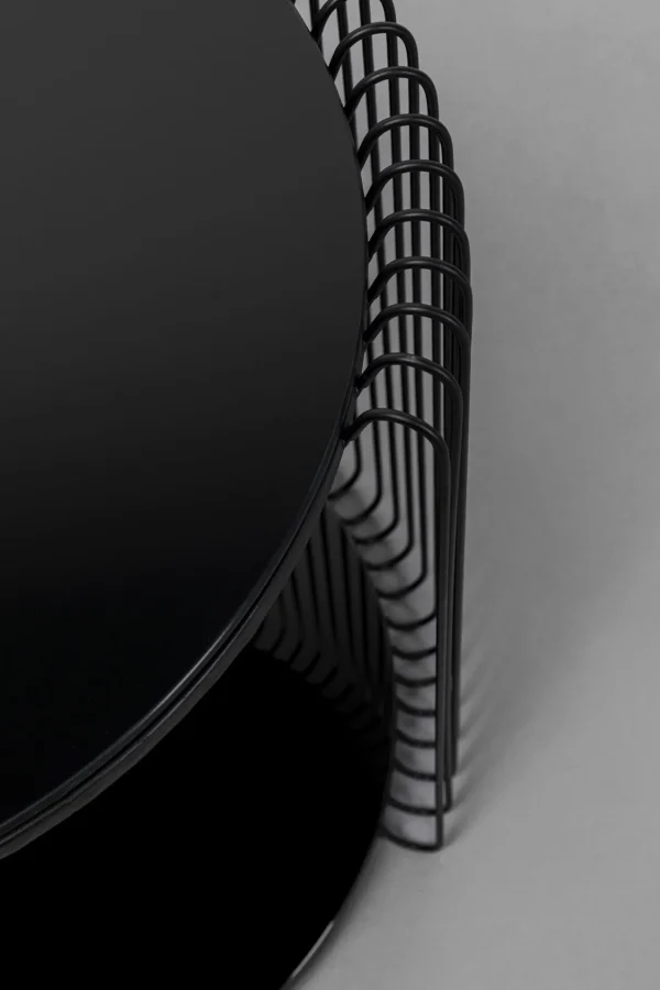 Tavolino d'appoggio Wire Cut Out nero (2/Set) - KARE