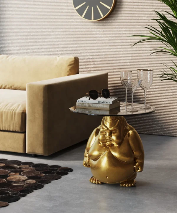 Tavolino Monk oro Ø54cm - KARE