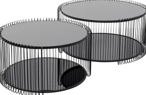 Tavolino Wire Double nero (2/Set) - KARE