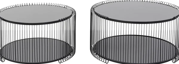 Tavolino Wire Double nero (2/Set) - KARE
