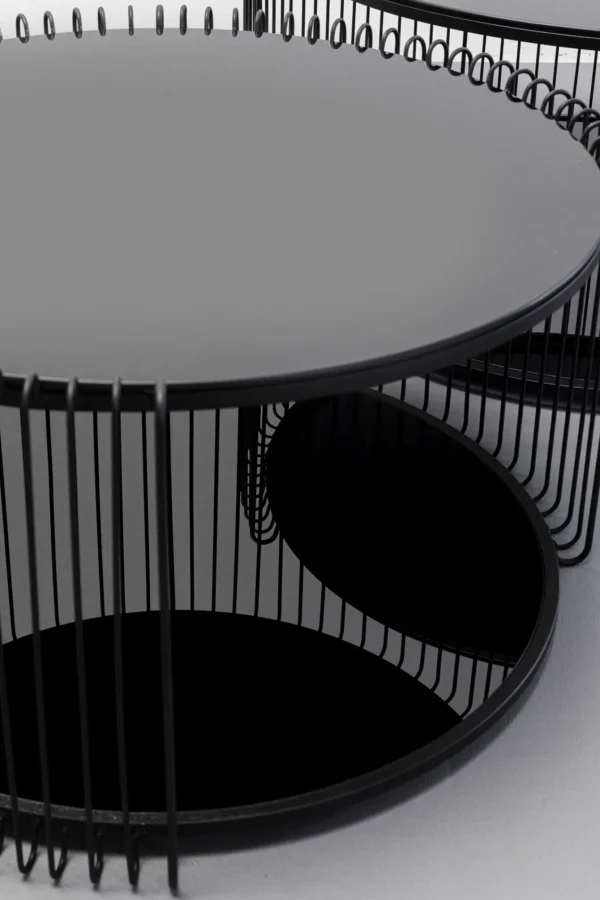Tavolino Wire Double nero (2/Set) - KARE