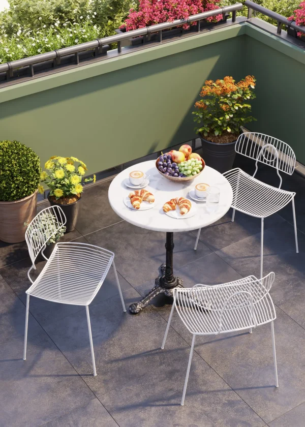 Tavolo Bistrot Kaffeehaus Bianco Ø60cm - KARE