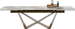 Tavolo estensibile Connesso ottone 200(+60)x90cm - KARE