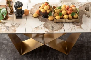 Tavolo estensibile Connesso ottone 200(+60)x90cm - KARE