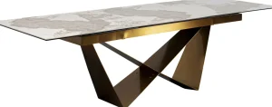 Tavolo estensibile Connesso ottone 200(+60)x90cm - KARE