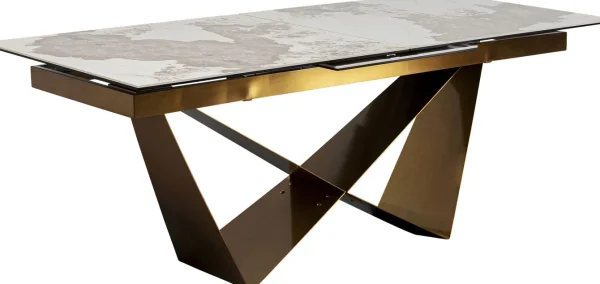 Tavolo estensibile Connesso ottone 200(+60)x90cm - KARE
