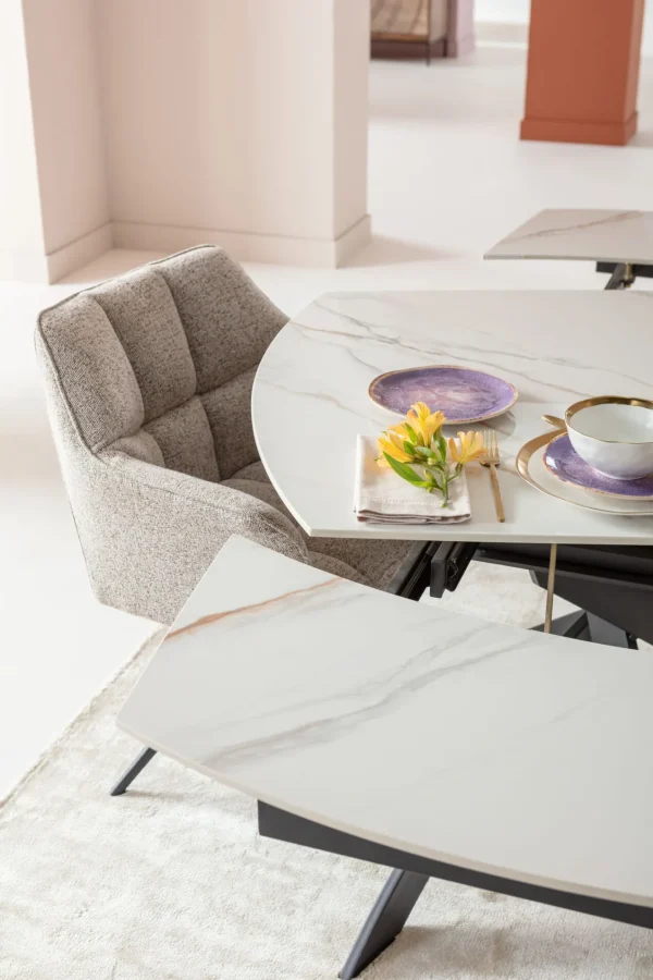 Tavolo estensibile Twist Onyx 120(30+30)x90cm - KARE