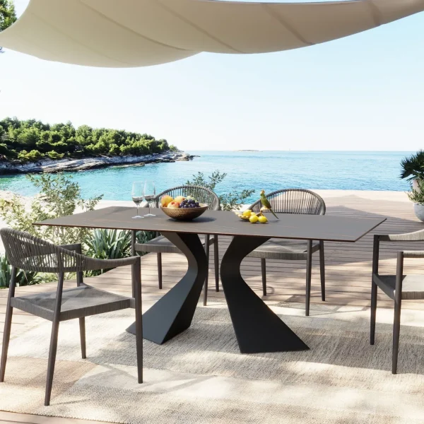 Tavolo Gloria ceramica nero 180x90 - KARE