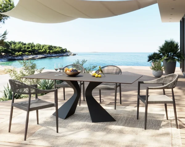 Tavolo Gloria ceramica nero 180x90 - KARE