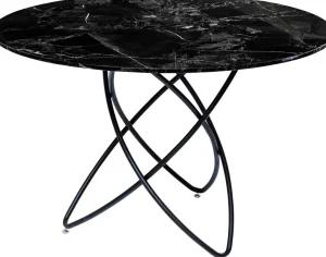Tavolo Molecolare Nero Marmo Vetro Ø120cm - KARE
