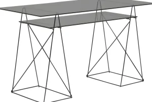 Tavolo Polar nero 8mm TSG 135x65cm - KARE