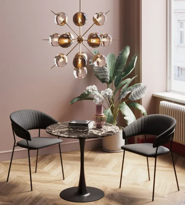 Tavolo Schickeria marmo nero Ø80cm - KARE