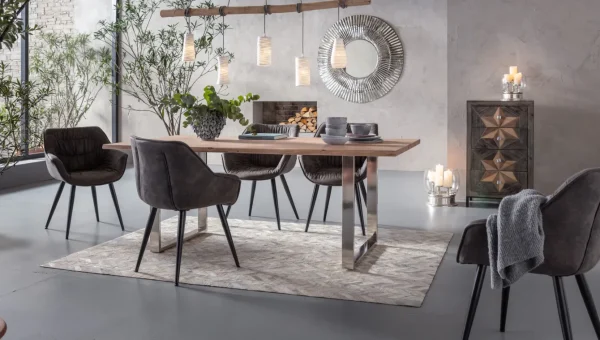 Tavolo Symphony cromato 200x100 cm - KARE