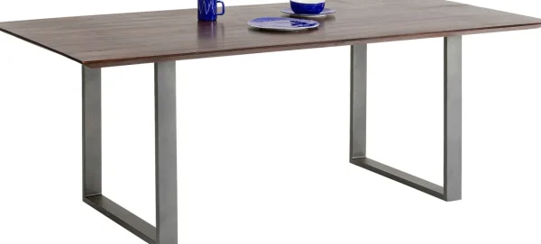TAVOLO SYMPHONY SCURO ACCIAIO GREZZO 160X80 - KARE