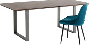 TAVOLO SYMPHONY SCURO ACCIAIO GREZZO 160X80 - KARE