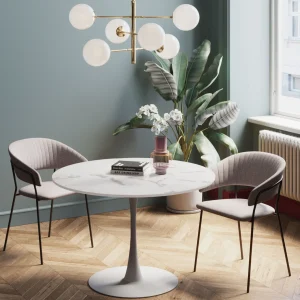 Tavolo Veneto marmo bianco Ø110cm - KARE