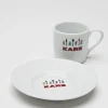 Tazza da caffè Kare con piattino bianco - KARE
