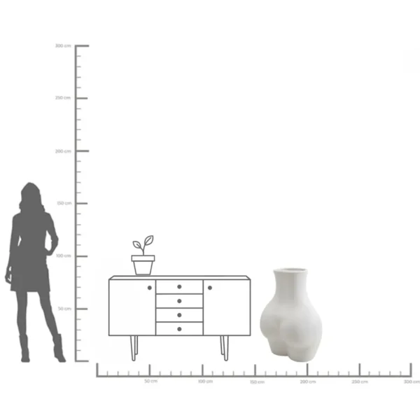 Vaso da terra Donna bianco 90cm - KARE
