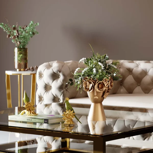 Vaso decorativo Flowercrown oro 20cm - KARE