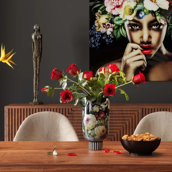 Vaso decorativo Rose Magic nero 27cm - KARE
