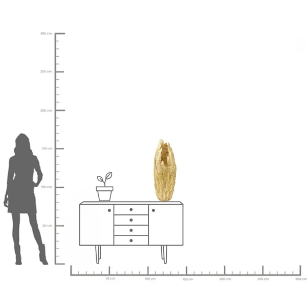 Vaso Feathers Oro 80 - KARE