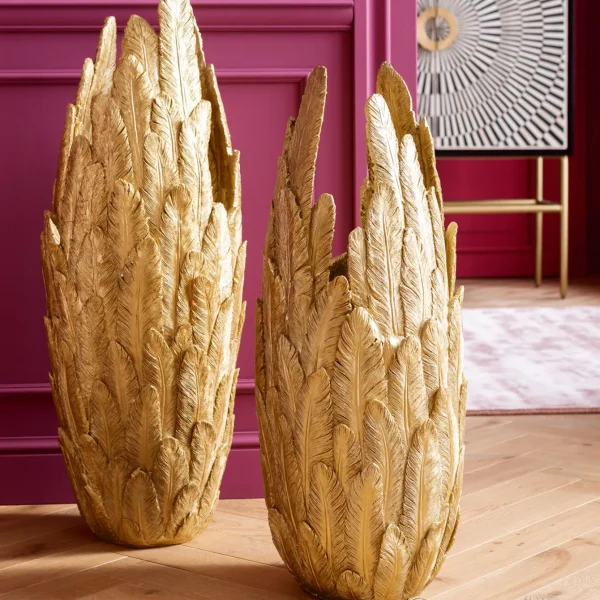 Vaso Feathers Oro 80 - KARE