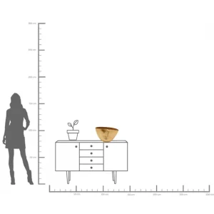 Vaso Half Face oro 46cm - KARE