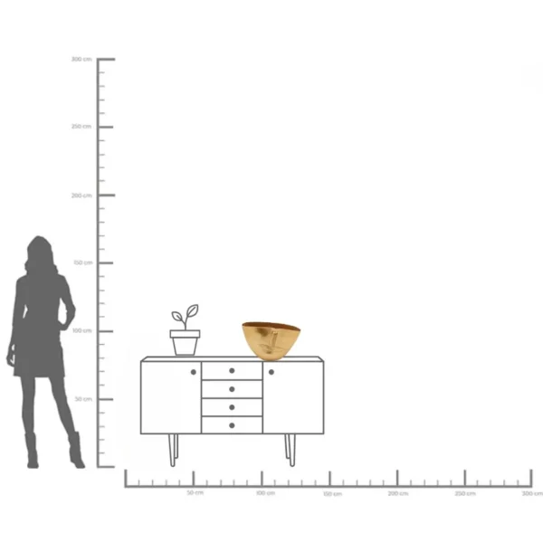 Vaso Half Face oro 46cm - KARE