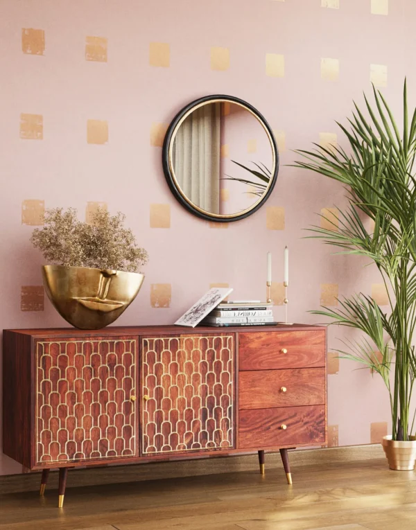 Vaso Half Face oro 46cm - KARE