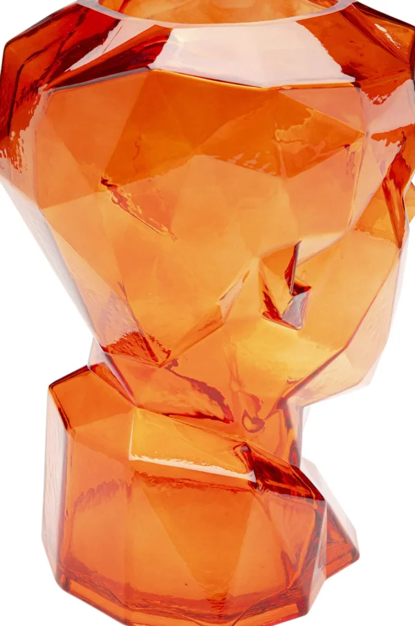 Vaso Prisma Face Arancione 30cm - KARE