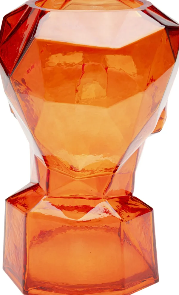 Vaso Prisma Face Arancione 30cm - KARE