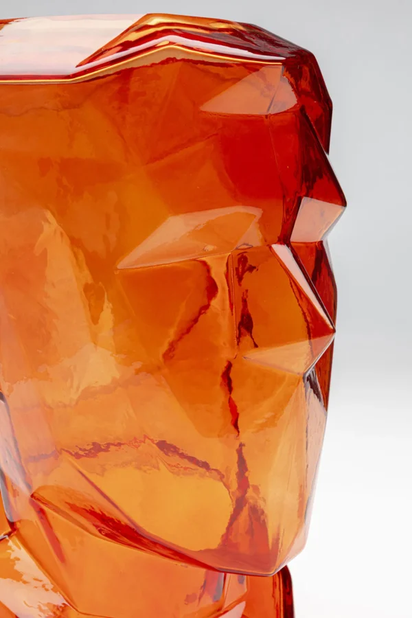 Vaso Prisma Face Arancione 30cm - KARE