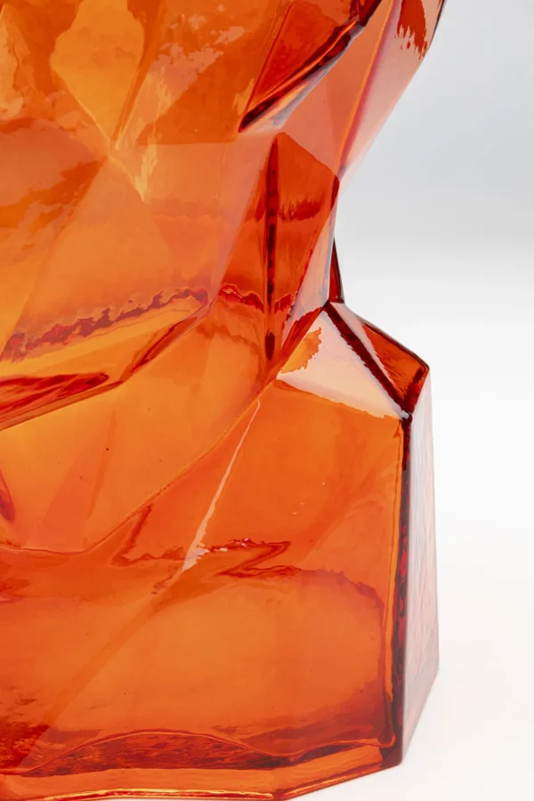 Vaso Prisma Face Arancione 30cm - KARE