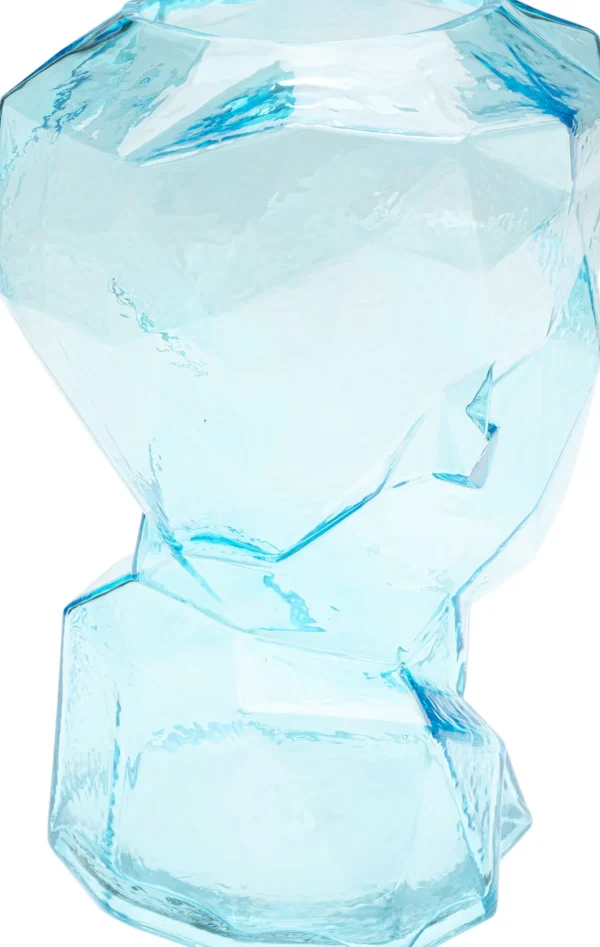 Vaso Prisma Face Blu chiaro 30cm - KARE