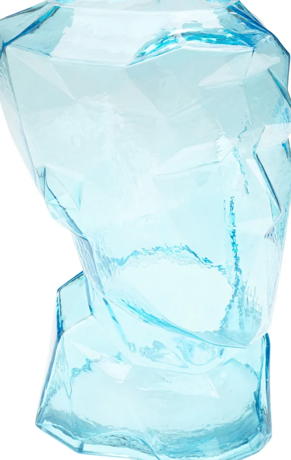 Vaso Prisma Face Blu chiaro 30cm - KARE