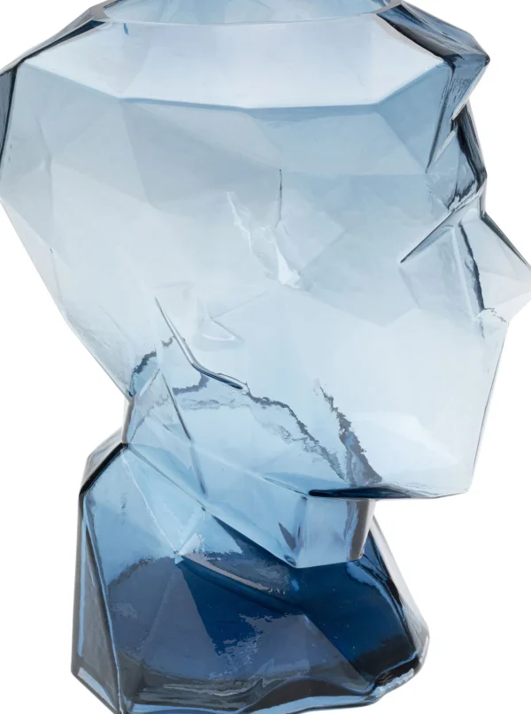 Vaso Prisma Face Blu 30cm - KARE