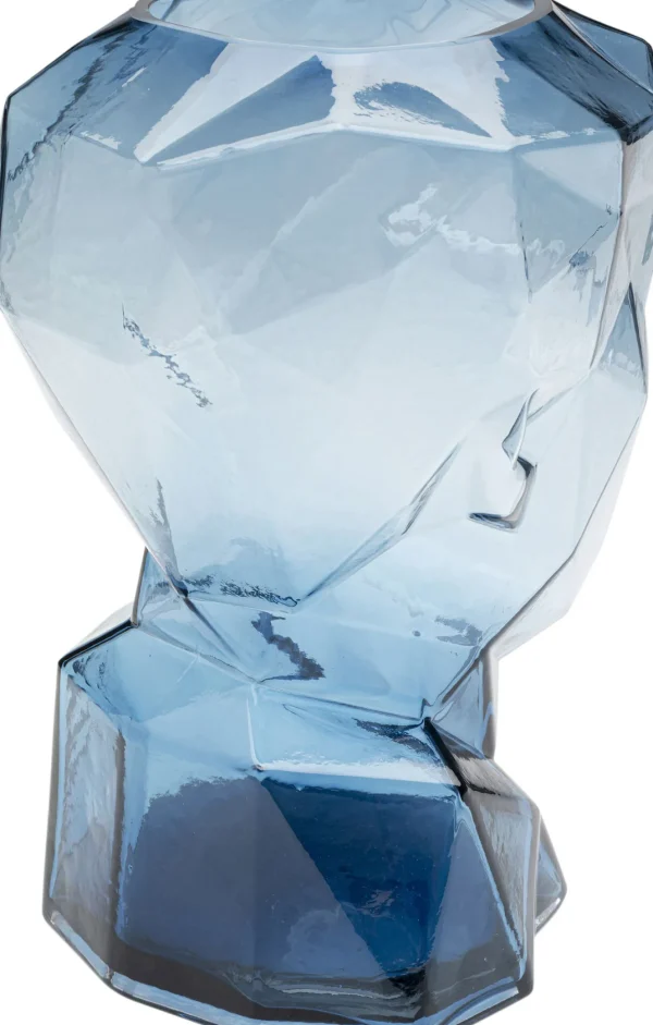 Vaso Prisma Face Blu 30cm - KARE