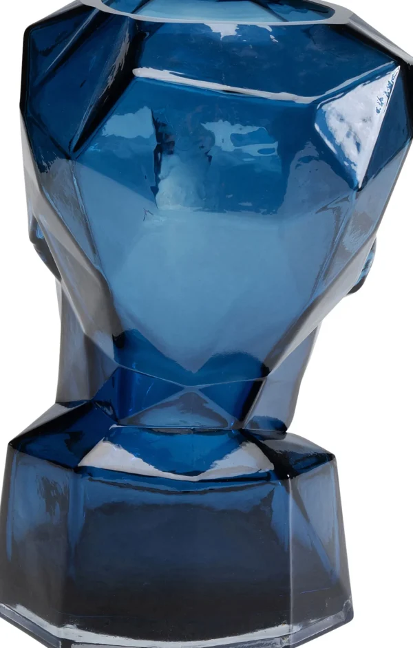 Vaso Prisma Face Blu 30cm - KARE