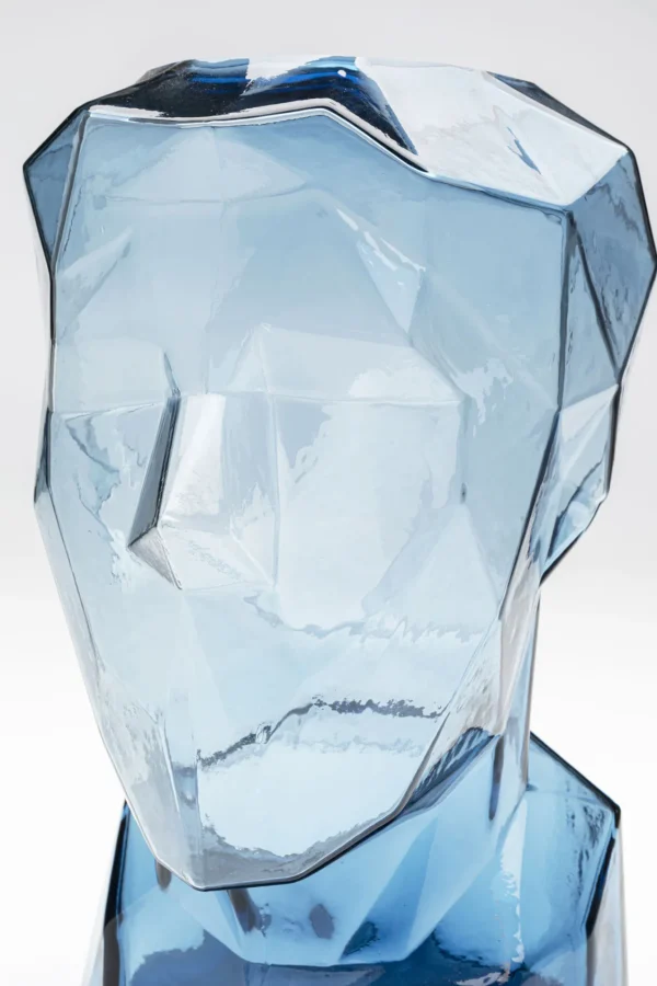 Vaso Prisma Face Blu 30cm - KARE