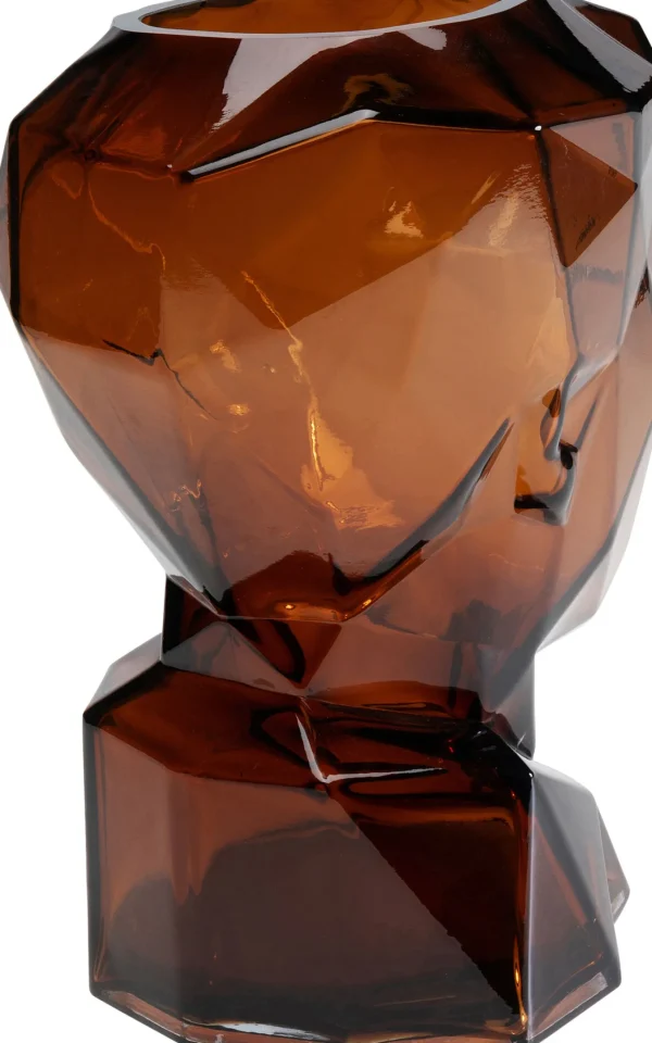 Vaso Prisma Face Marrone 30cm - KARE