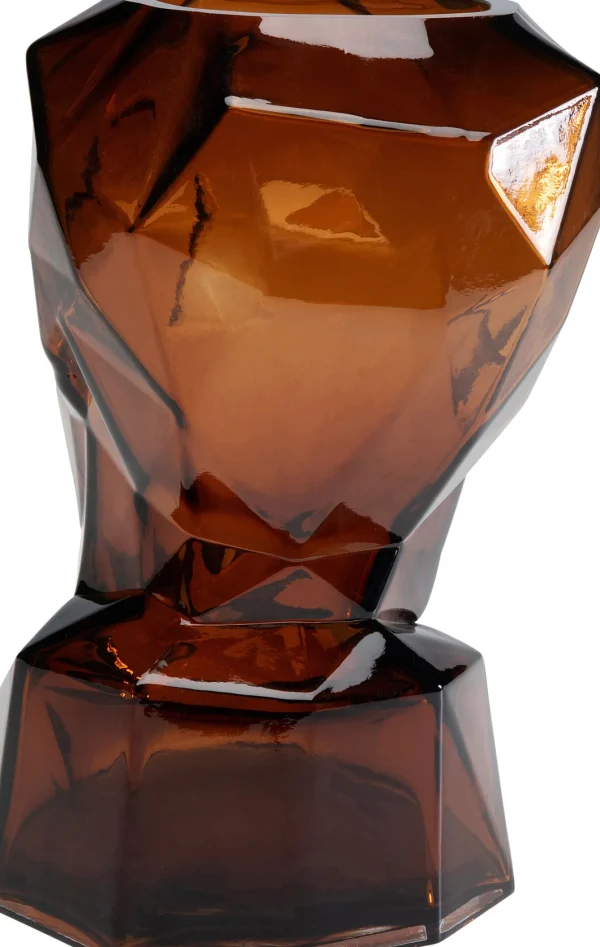 Vaso Prisma Face Marrone 30cm - KARE