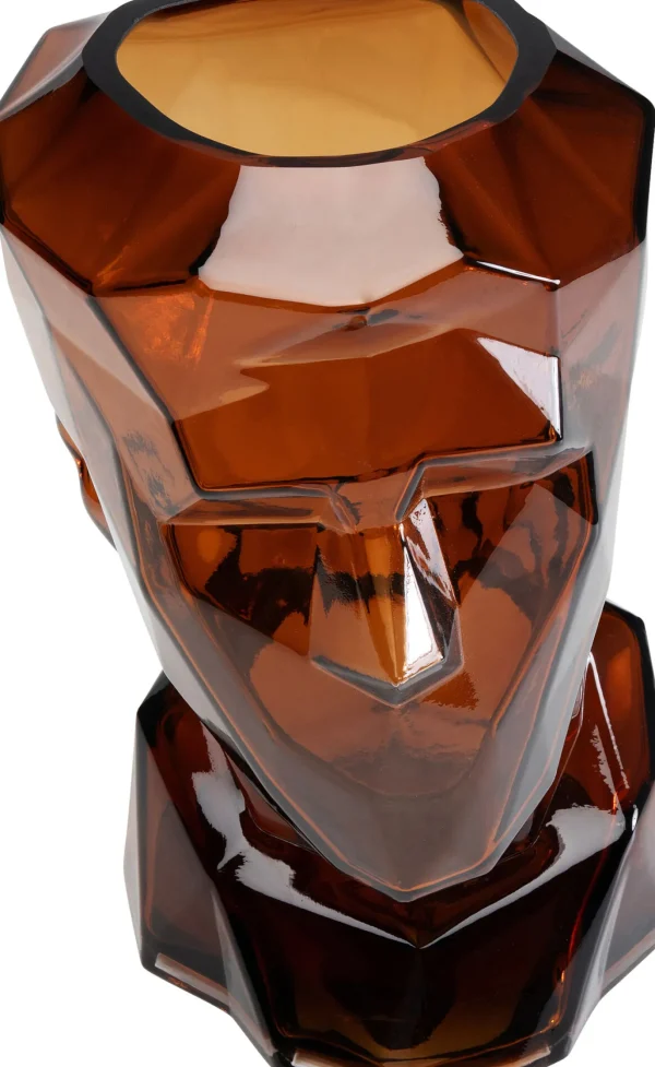 Vaso Prisma Face Marrone 30cm - KARE