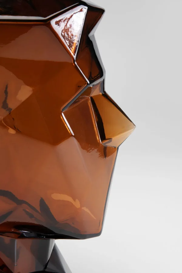 Vaso Prisma Face Marrone 30cm - KARE