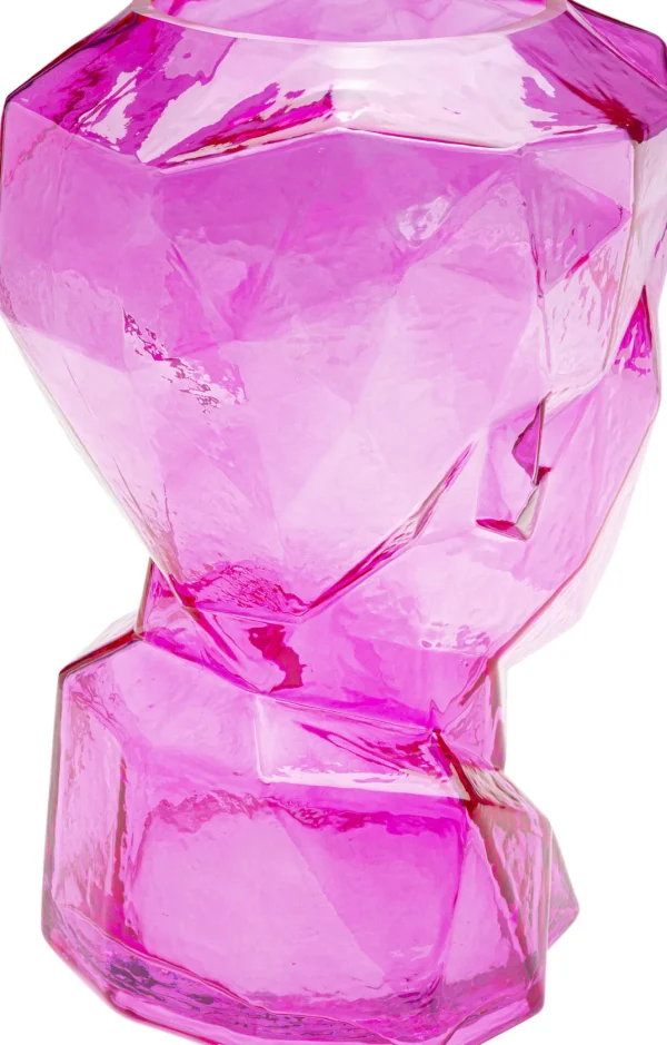 Vaso Prisma Face rosa 30cm - KARE