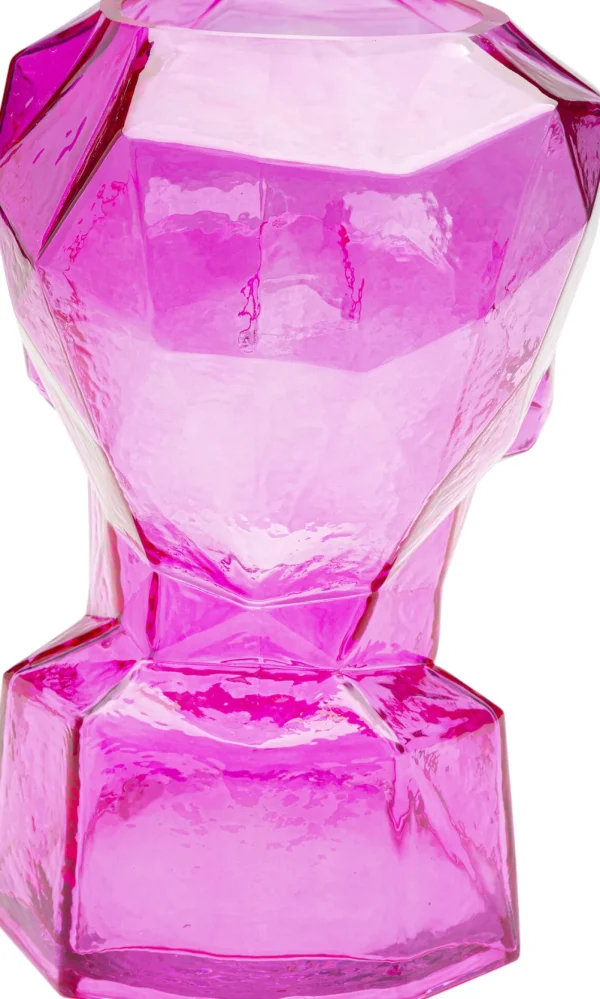 Vaso Prisma Face rosa 30cm - KARE