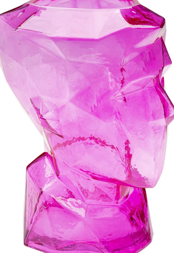 Vaso Prisma Face rosa 30cm - KARE