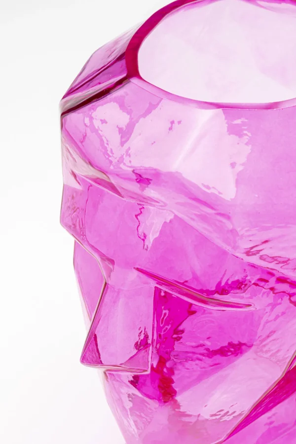 Vaso Prisma Face rosa 30cm - KARE