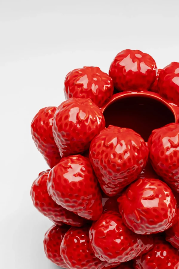 Vaso Strawberries rosso 24cm - KARE