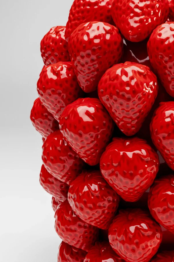 Vaso Strawberries rosso 30cm - KARE