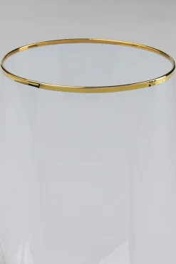 KARE Design Bicchiere acqua Diamond oro Rim - KARE> Stoviglie|Bicchiere